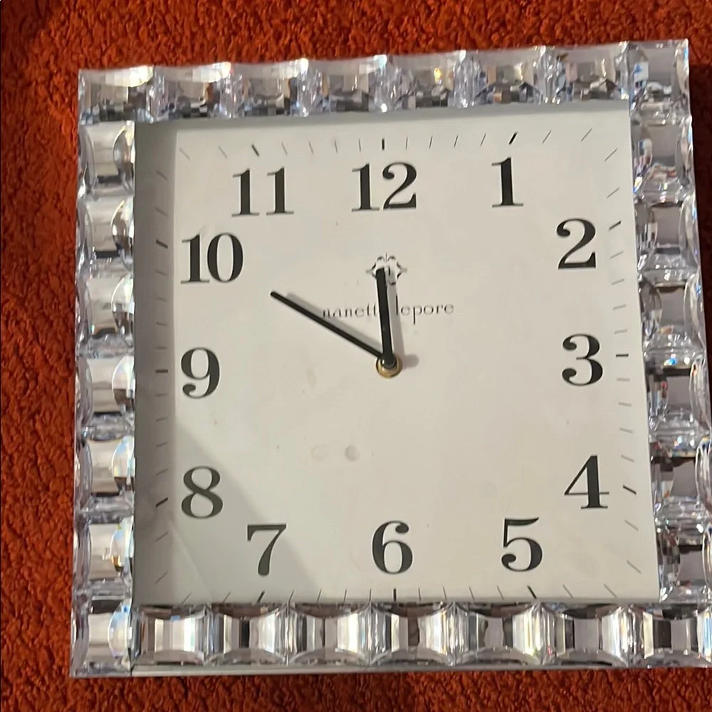 Nanette Lepore Silver Decorative Wall Clock